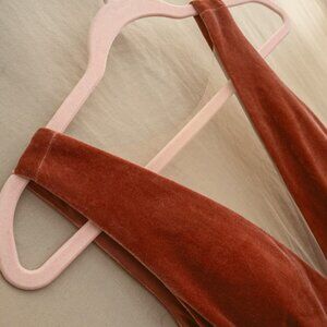 JENNY YOO - velvet bridesmaid dress, rose colored, mesh plunging neck